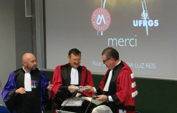 Ricardo Augusto da Luz Reis o título de Doutor Honoris Causa da Universidade de Montpellier. Foto: Divulgação.