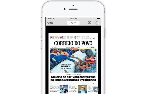 O jornal digital do Correio do Povo está disponível pela web e pelos aplicativos Android e iOS. Foto: Divulgação.