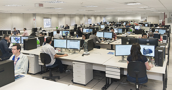 Área de engenharia da Romi.