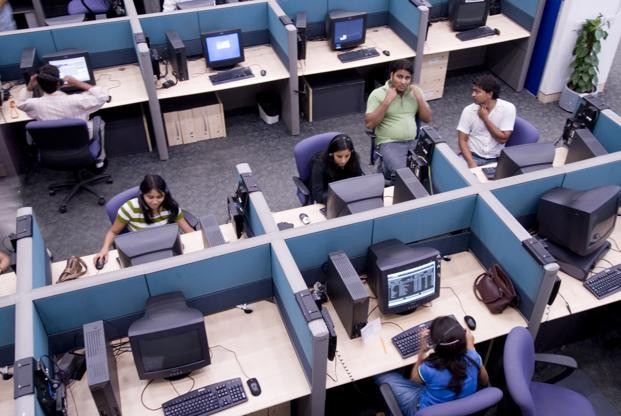 Funcionários da TCS. Foto: divulgação.