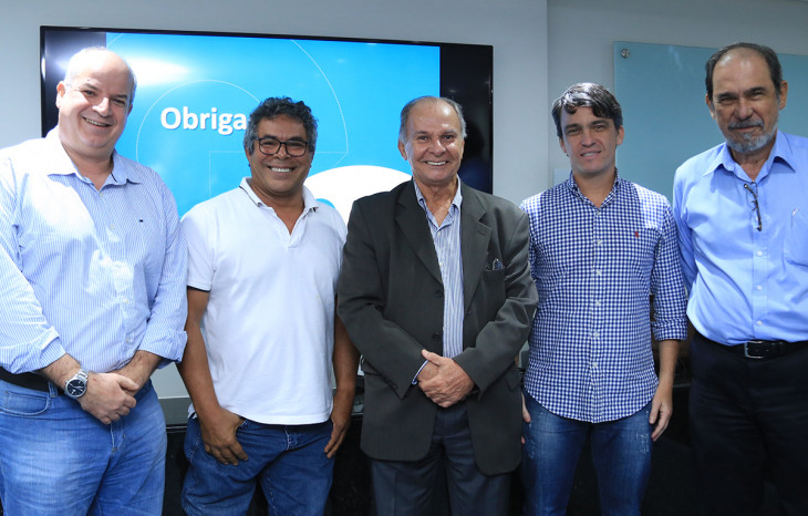 Alcides Pires, Gerino Xavier, Jorge Jatobá, Ítalo Nogueira e José Cláudio de Oliveira. Foto: Virgínia Rodrigues/Softex.