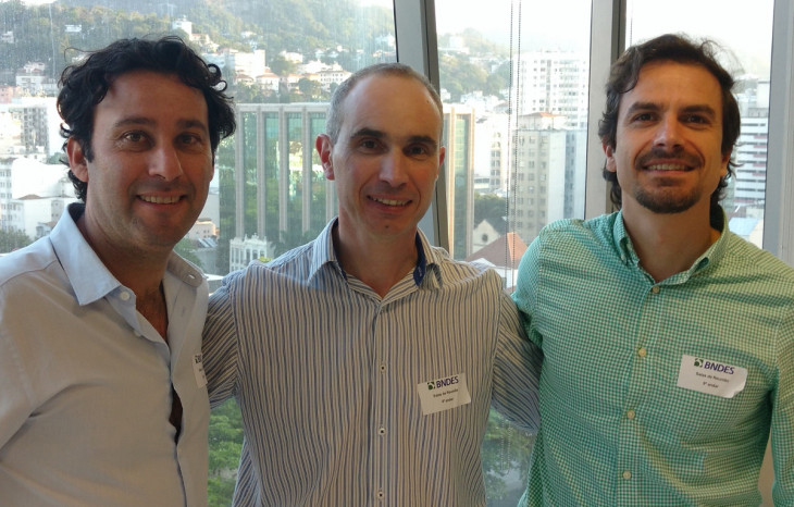 Sidney Zynger e Antônio Nodari, do Bling; e Leandro Teixeira, do Criatec 2. Foto: Augusto Vasconcelos/Conceitocom.