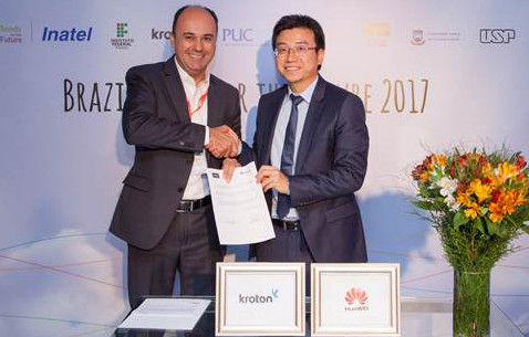 A Huawei e a Kroton firmaram uma cooperação técnica e acadêmica. Foto: Divulgação.