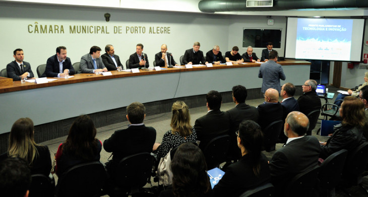 Lançamento da Frente de TI na Câmara de Porto Alegre. Foto: Ederson Nunes/CMPA