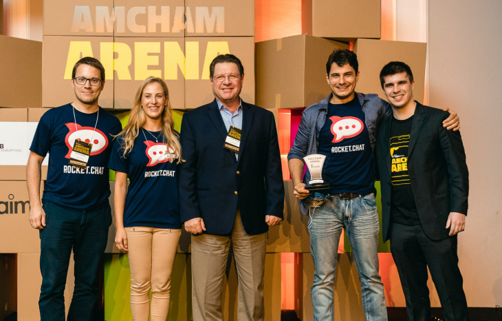 A Rocket Chat foi a vencedora da primeira Amcham Arena. Foto: Divulgação.