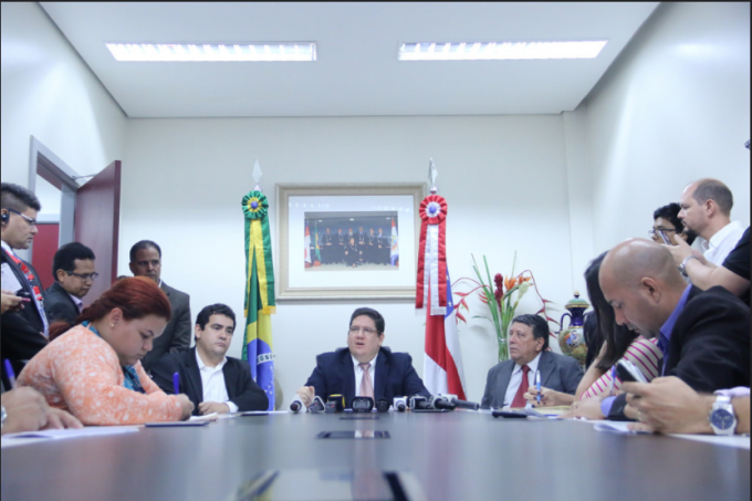 TCE-AM convocou a imprensa para dar explicações. Foto: divulgação.