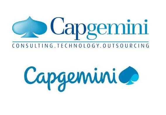 O logo antigo e o logo novo da Capgemini.