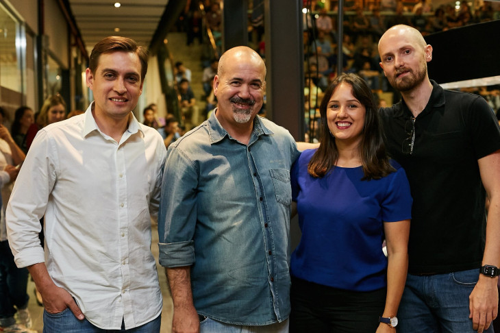 Guilherme Tossulino (Softplan), Jéferson de Castilhos, Jaison Niehues (1Doc) e Gabriela Tamura (WeGov).