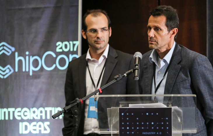 Paulo Augusto dal Fabbro, CTO da Chipus, e Carlos Augusto Carneiro, do BNDES. Foto: José Somensi.