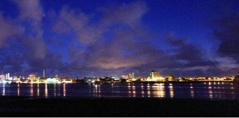 Vista noturna do porto de Rio Grande. Foto: Prefeitura Rio Grande.