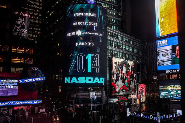 Famoso letreiro da Nasdaq em Times Square. Foto: flickr.com/photos/patsch