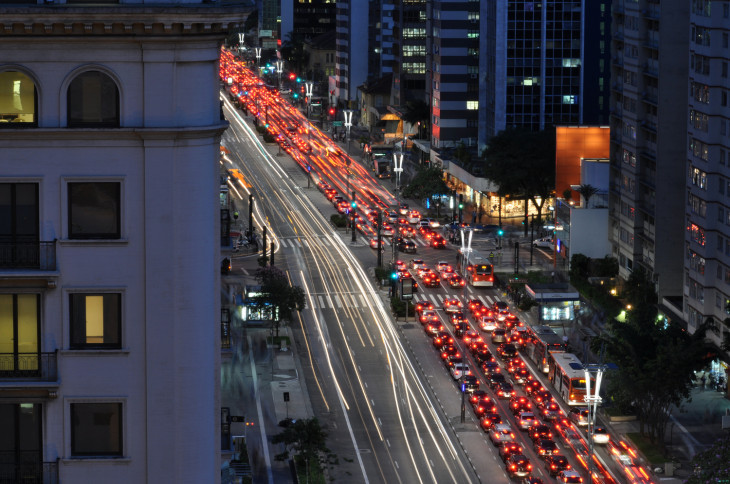 São Paulo ficou em 4º lugar no ranking de trânsitos mais parados do mundo em 2017. Foto: flickr/sensechange.