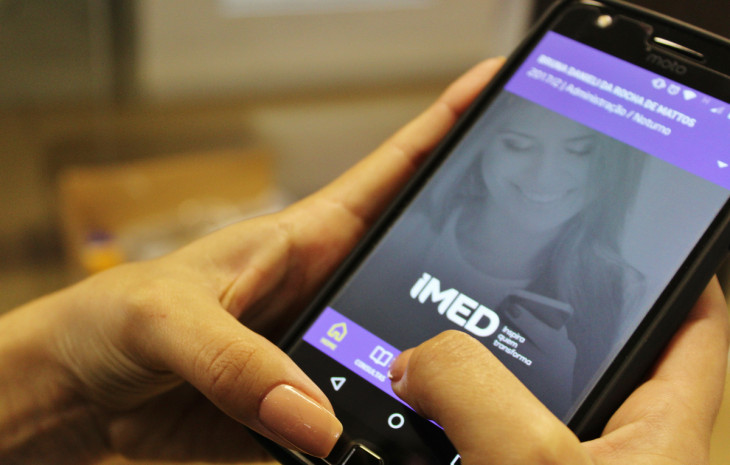 Aplicativo da Imed. Foto: Divulgação.