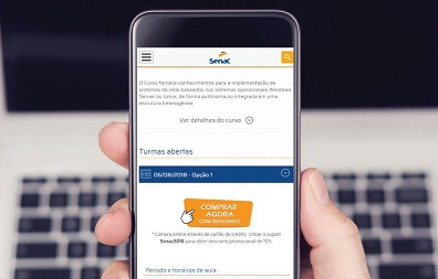 O Senac-RS iniciou a venda online de cursos. Foto: Divulgação.