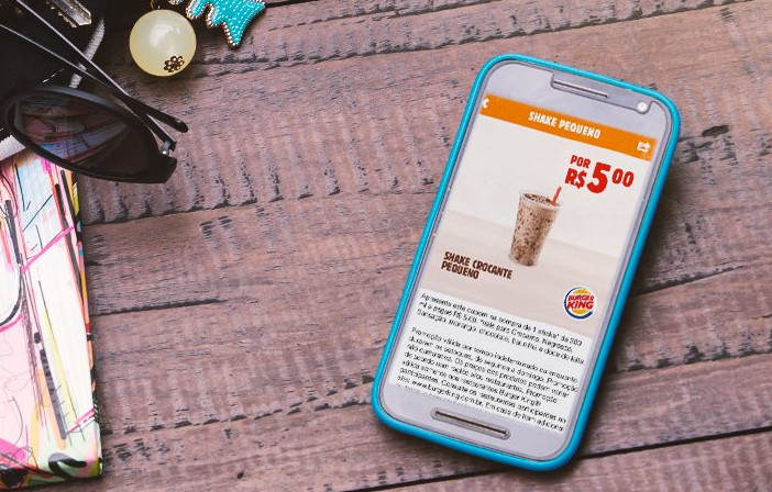 O Burger King Brasil terá pagamento antecipado pelo app. Foto: Divulgação.