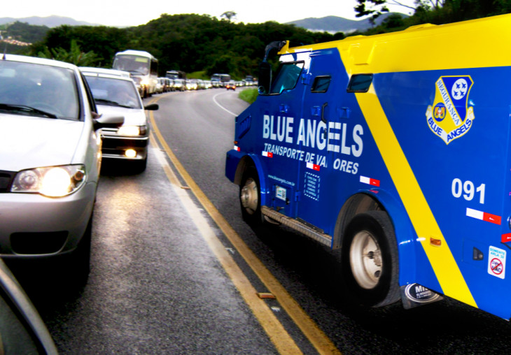 A Blue Angels é uma empresa de transporte de valores presente no mercado há mais de 20 anos. Foto: Divulgação.