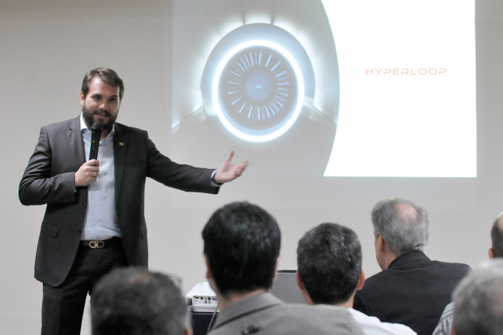 Ricardo Penzin, desenvolvedor de negócios da Hyperloop. Foto: Márcio Lino/PMG.