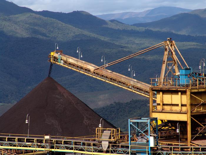 Minério de ferro em usina da Vale. Foto: Vale.