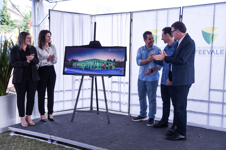 A Universidade Feevale está em fase de obras do Hub One de Criatividade e Inovação. Foto: Nadine Funck/Feevale.