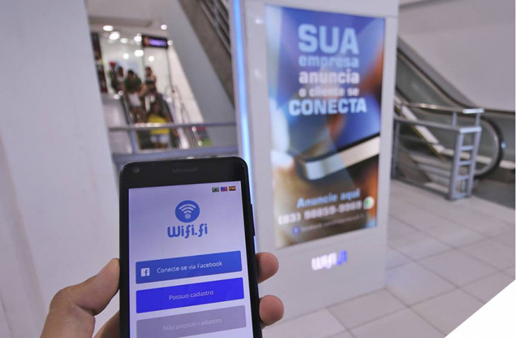 A Wifi-fí é uma startup de mobiliários urbanos que fornecem Wi-Fi Grátis ao seu entorno. Foto: Divulgação.