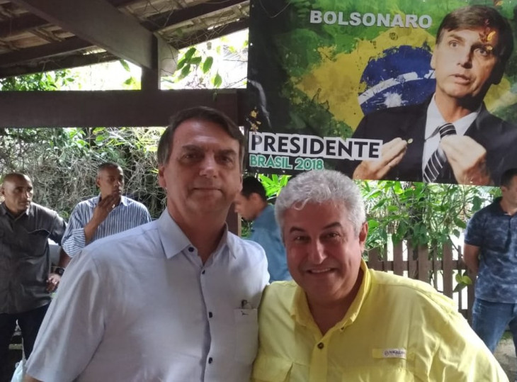Jair Bolsonaro com Marcos Pontes. Foto: Divulgação.