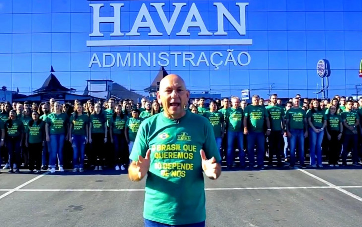 Luciano Hang, durante a campanha eleitoral.