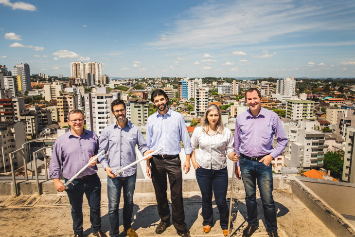 Ademar Scariot, Sandro Wegner, Thiarlei Macedo, Geraldine Fonseca e João Paulo Colleoni, alguns dos envolvidos no projeto.
