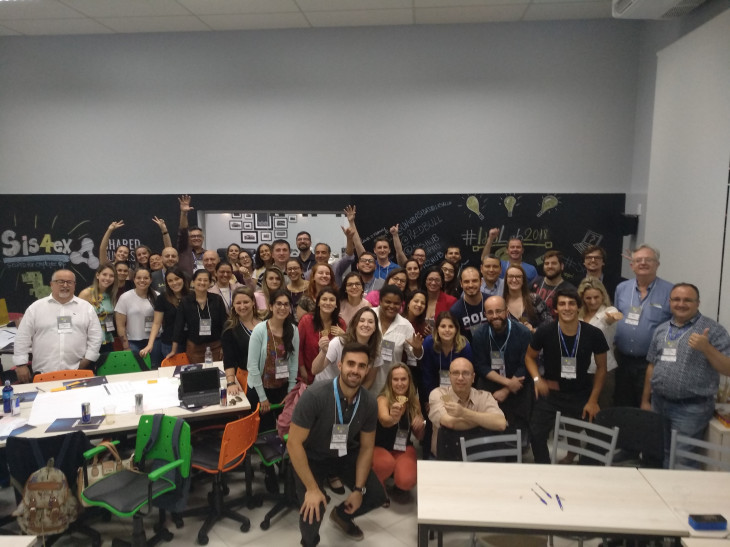 Participantes do 1º IdeaLab no Shared Business da Universidade La Salle. Foto: Divulgação.