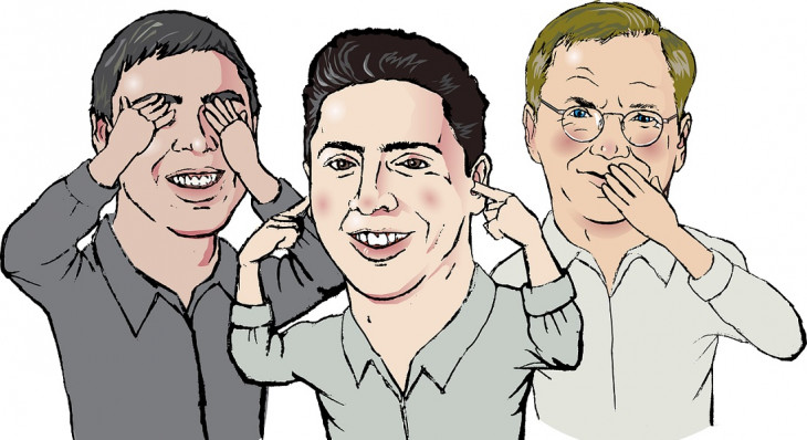 Sergey, Larry e Eric: "Ops!".