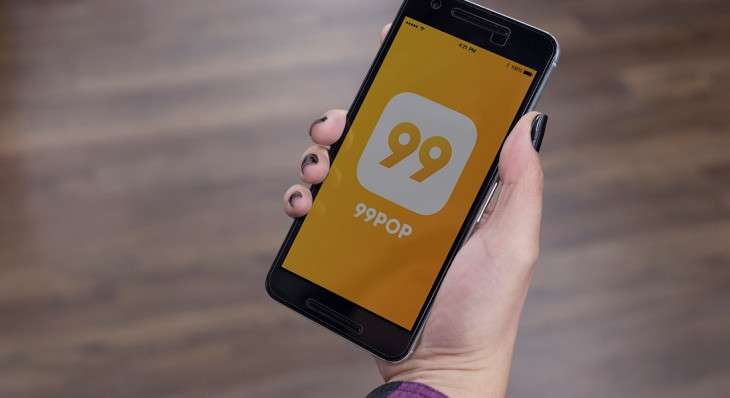 99 é um dos apps de transporte mais usados no país.
