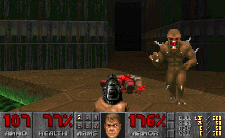 O Doom revolucionou os jogos de tiro com a perspectiva em primeira pessoa. Foto: Reprodução.
