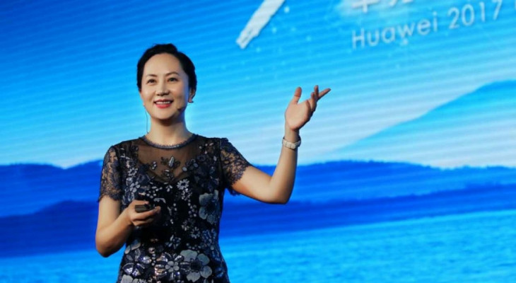 Meng Wanzhou, durante um evento da Huawei.