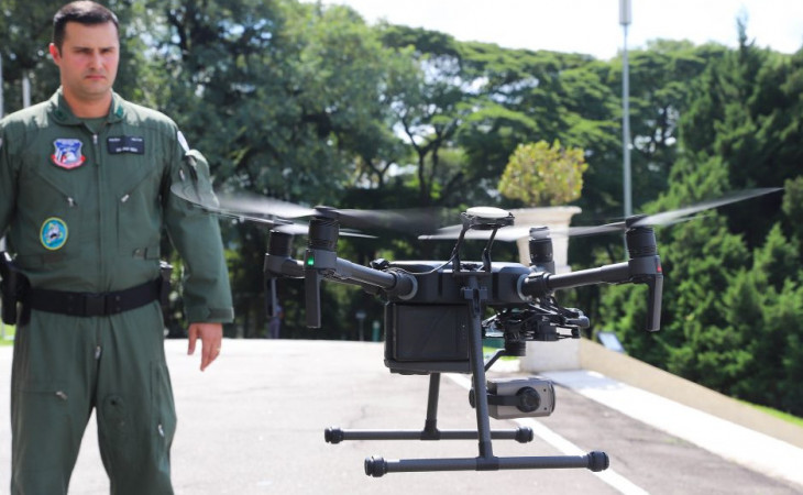 A Polícia Militar vai adquirir 208 novos drones em São Paulo. Foto: Governo do Estado de SP.