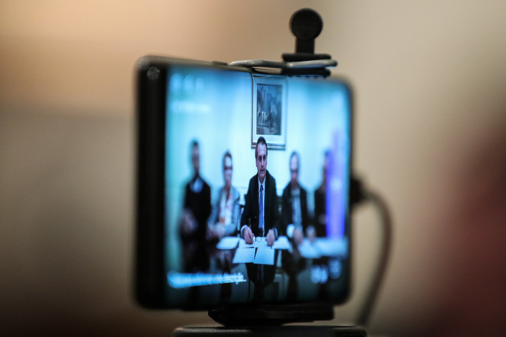 Bolsonaro deve ter novo aparelho para comunicação sigilosa. Foto: Marcos Corrêa/PR.