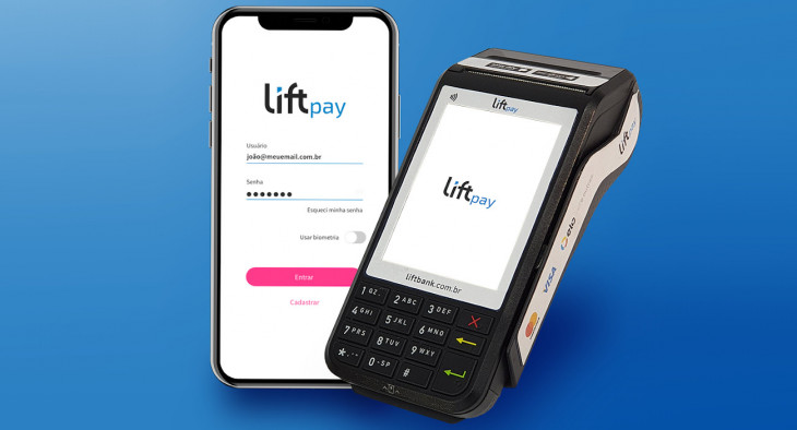O Liftbank ofereceo LiftPay, plataforma de pagamentos e maquininhas. Foto: Divulgação.