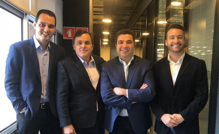 Rodolfo Santos, Pierre Schurmann, João Kepler e Thiago Oliveira, sócios da Bossa Nova Investimentos. Foto: Divulgação.