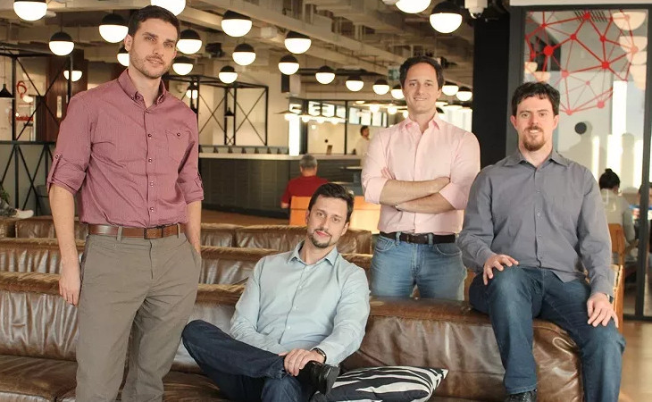 Denis Cossia, Mauricio Carrer, Odilon Castriota e Alexandre Hepner, sócios da InstaCasa. Foto: Divulgação.