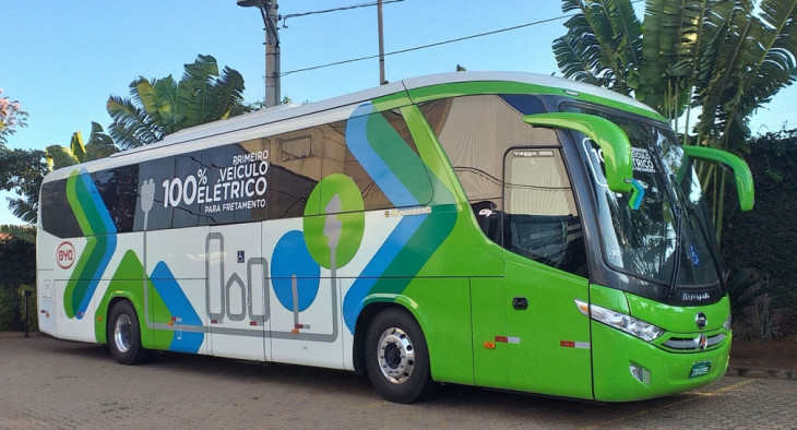 Novo ônibus pode ser o primeiro modelo executivo rodoviário elétrico do Brasil. Foto: Divulgação BYD.