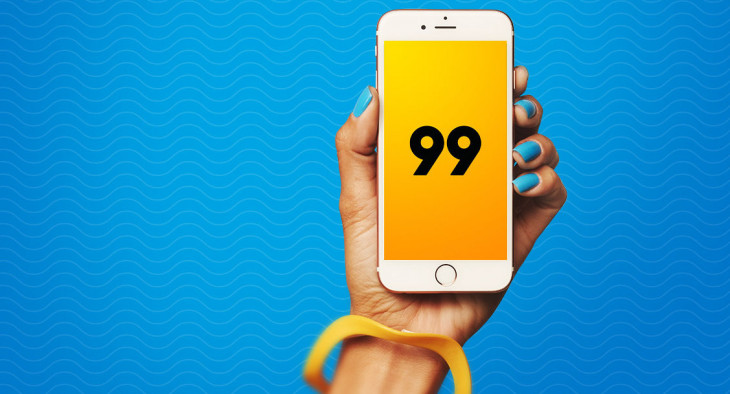 Hoje, 18 milhões de passageiros e 600 mil motoristas utilizam o app 99. Foto: Divulgação.