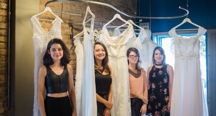 As sócias Evelin Bordin, Janaína Pasin, Natália Pegoraro e Laís Ribeiro. Foto: Ana Antunes.