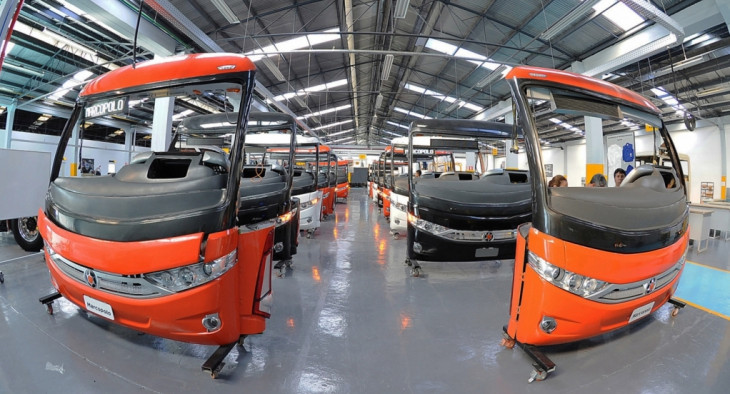 Na China, onde produz componentes, a Marcopolo já retomou atividades. Foto: divulgação.