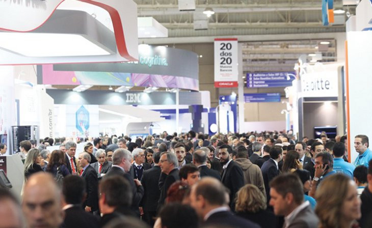 Corredores cheios no Ciab. Impossível em 2020. Foto: Divulgação.
