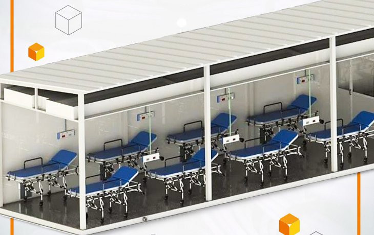 Uma UTI dentro de um container. Uma resposta para o problema do coronavírus.