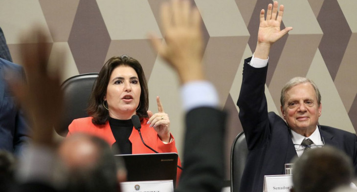 Simone Tebet: "Quem é a favor de atrasar um pouco a LGPD?". Foto: Fabio Rodrigues Pozzebom/Ag. Brasil
