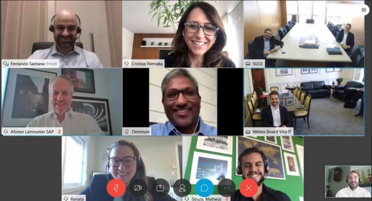 Parceria entre a SAP e o governo do estado foi fechada por videoconferência.