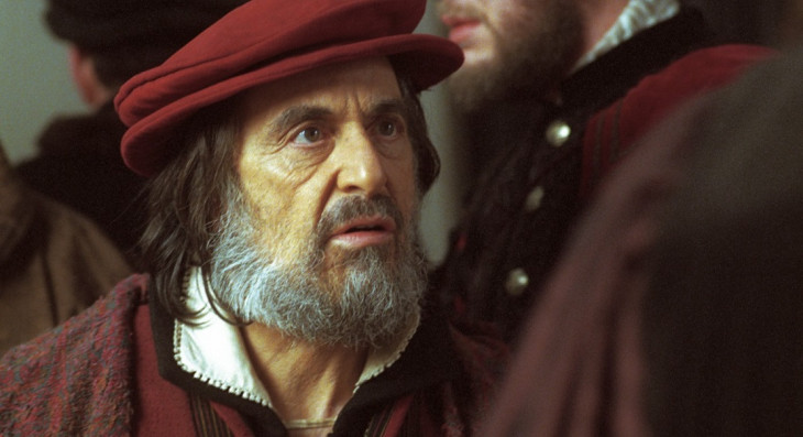 Al Pacino, no papel do mercador de Veneza.