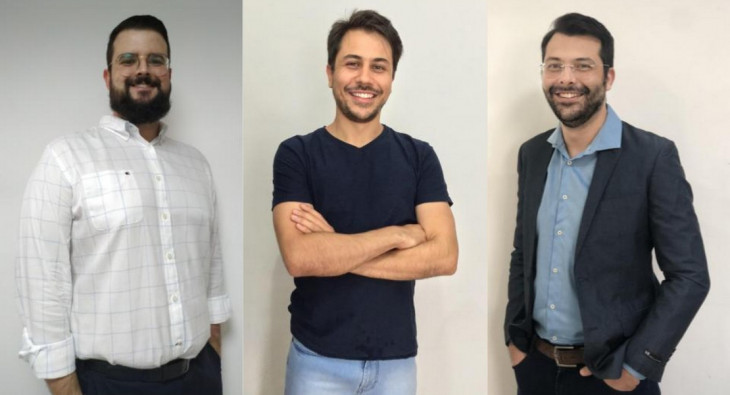 Ivan Ervolino, Danilo Oliveira e Frederico Oliveira, fundadores da Sigalei. Foto: divulgação.