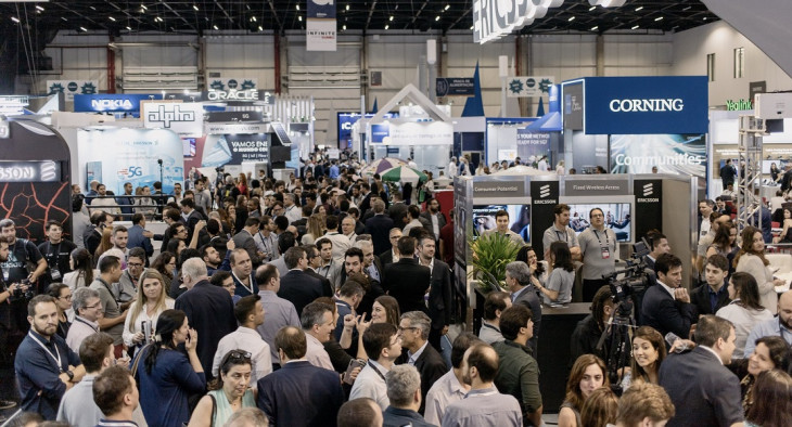 Corredores cheios na Futurecom em 2019. Foto: Divulgação.