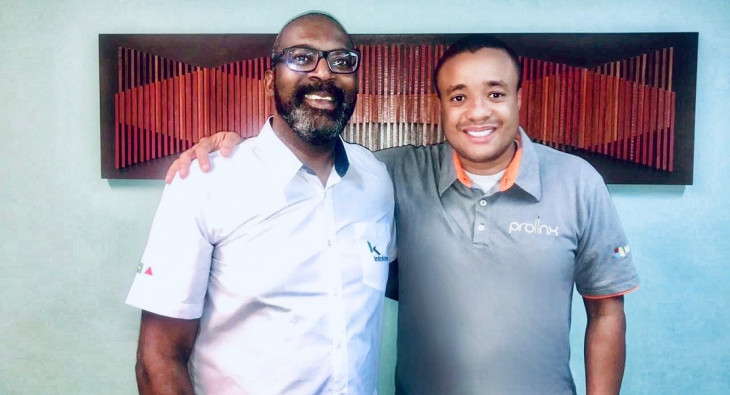 Presleyson Lima, da Prolinx, e Weliton Silva da Infokeep.