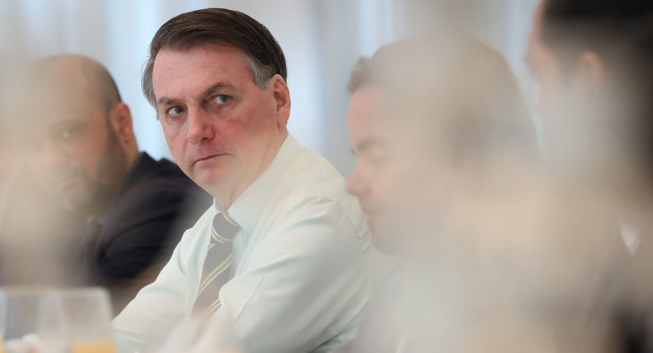 Bolsonaro foi alvo de ataque até agora aparentemente inofensivo. Foto: Marcos Corrêa/PR